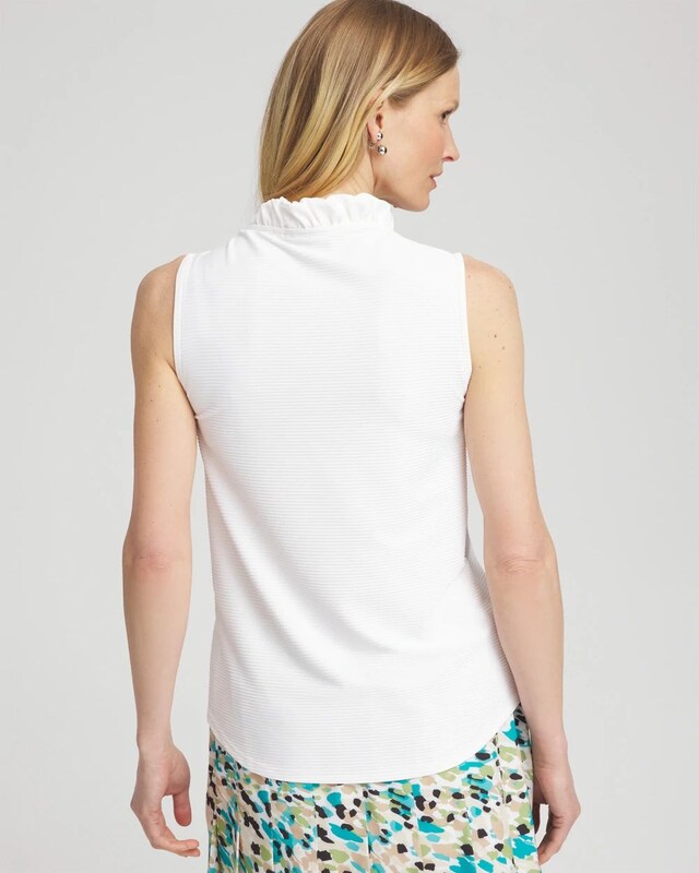Zenergy UPF V-Neck Ruffle Tank - image 3